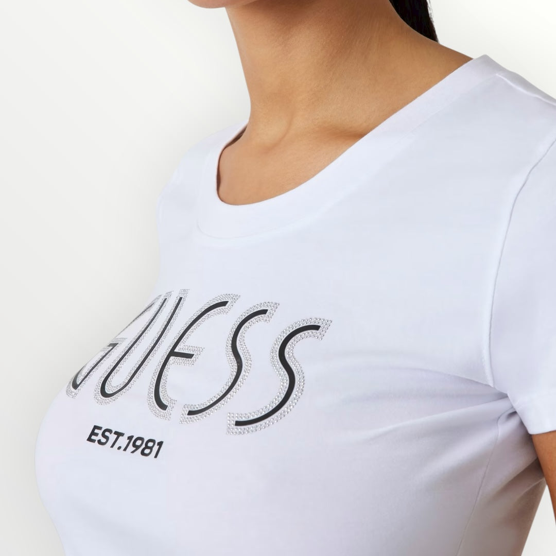 GUESS - T-SHIRT GIROCOLLO A MANICA CORTA