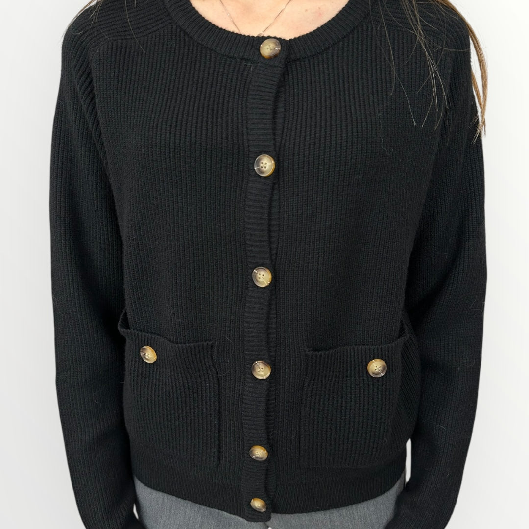 FERRONE - CARDIGAN A COSTINE CON BOTTONCINI