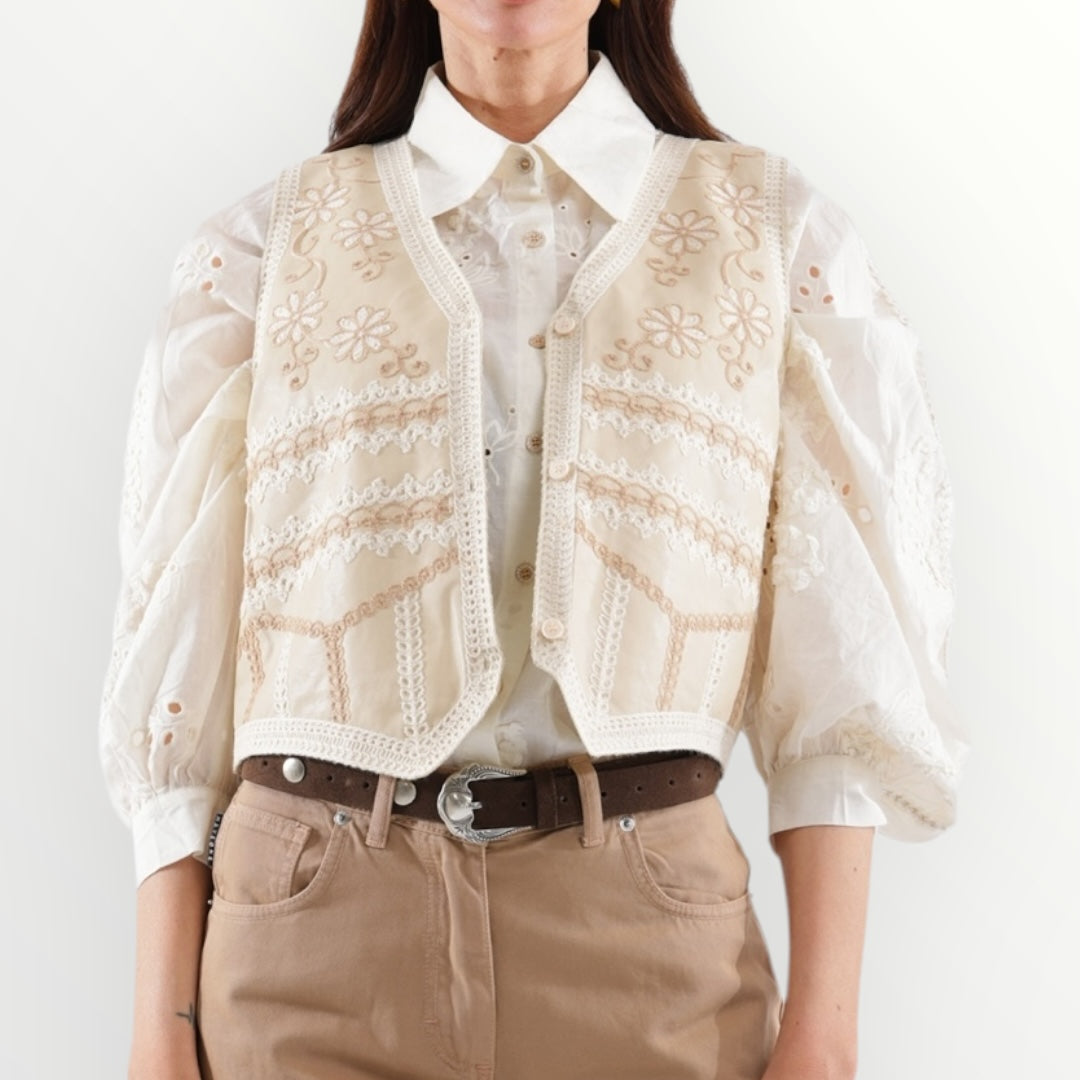 HAVEONE - GILET RICAMATO