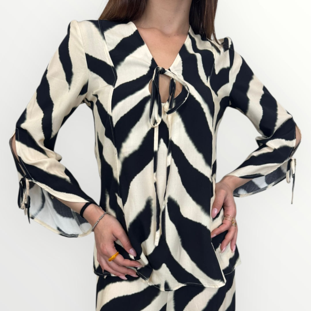 HAVEONE - BLUSA CON LACCETTI REGOLABILI