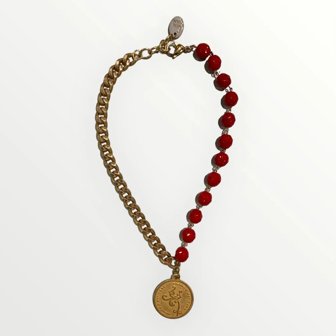 MOMI - COLLANA FRANCESCA CORTA MEDAGLIA