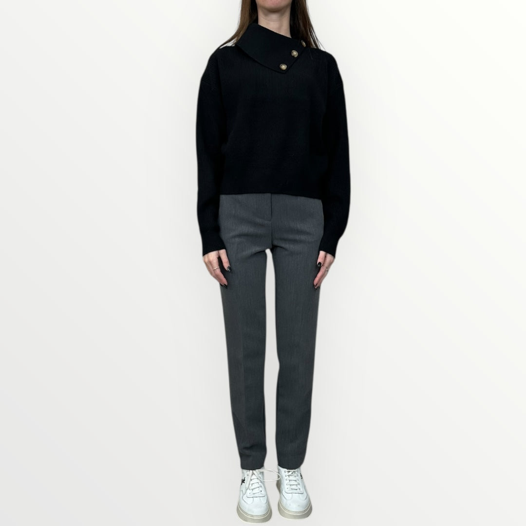 FERRONE - MAGLIA A COSTINE CON BOTTONCINI