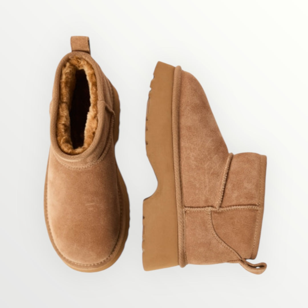 OVYE' - STIVALETTO SCAMOSCIATO CON PELO