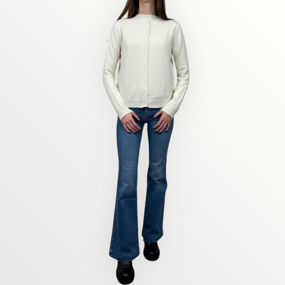 ANGELA DAVIS - CARDIGAN SLIM CON BOTTONCINI