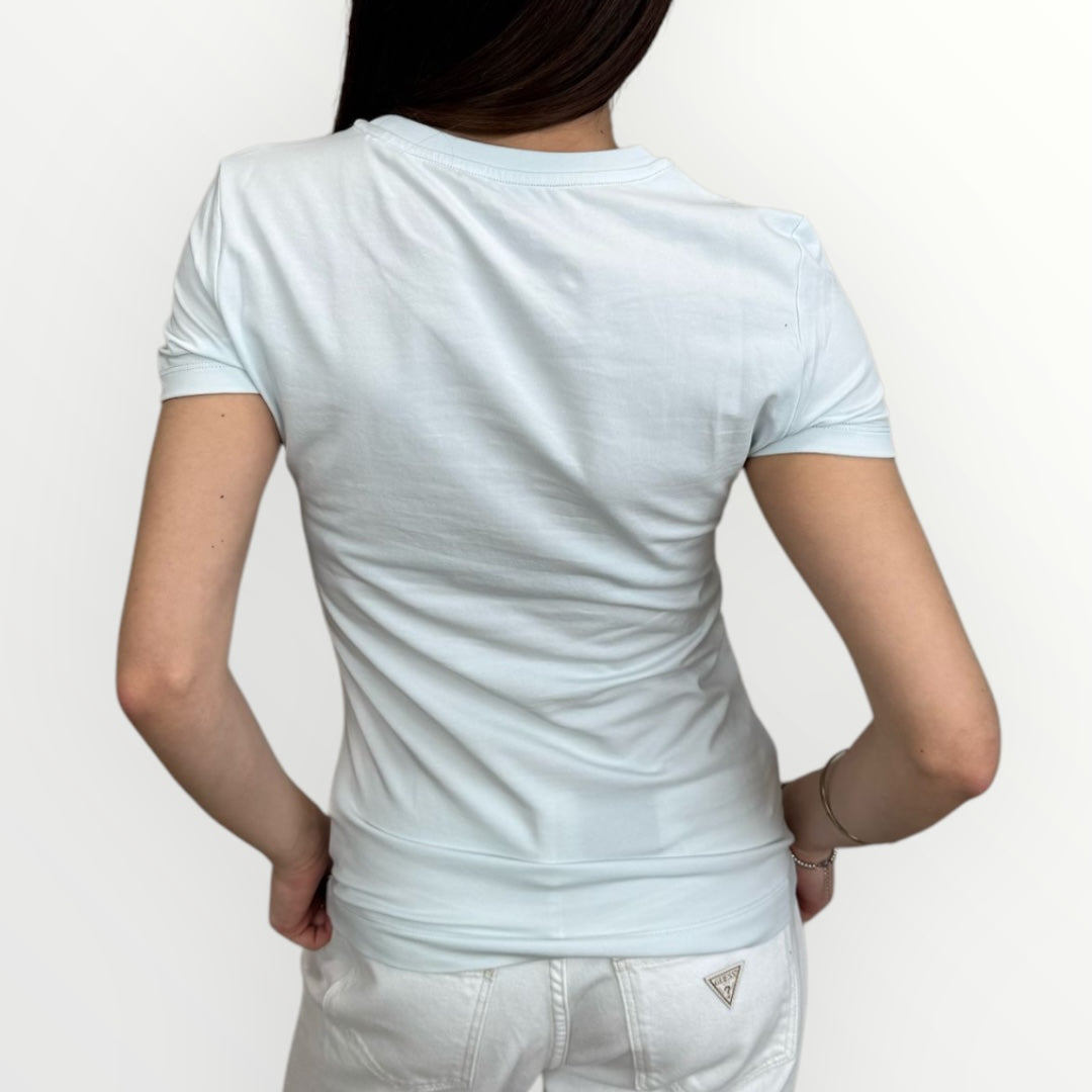 GUESS - T-SHIRT CON LOGO IN STRASS