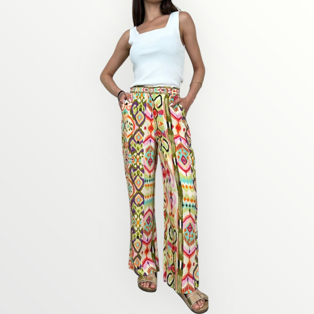 LOLA CASADEMUNT - PANTALONE A PALAZZO IN FANTASIA