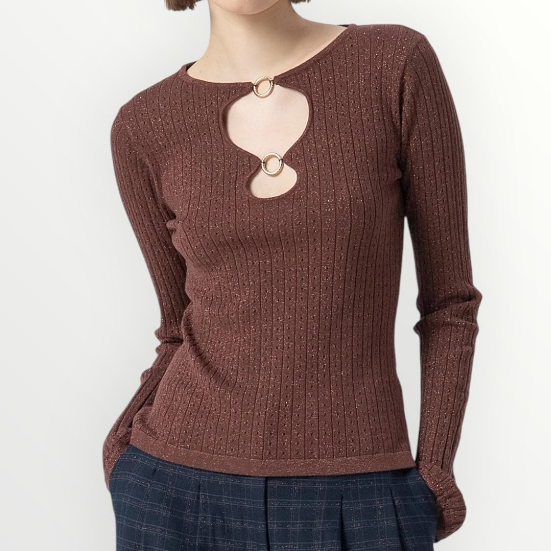 FRACOMINA - MAGLIA SLIM CON LUREX