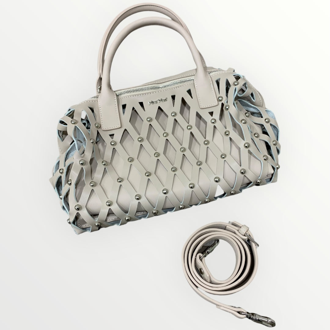 MIMI' MUA' - BORSA TRAFORATA CON BORCHIE