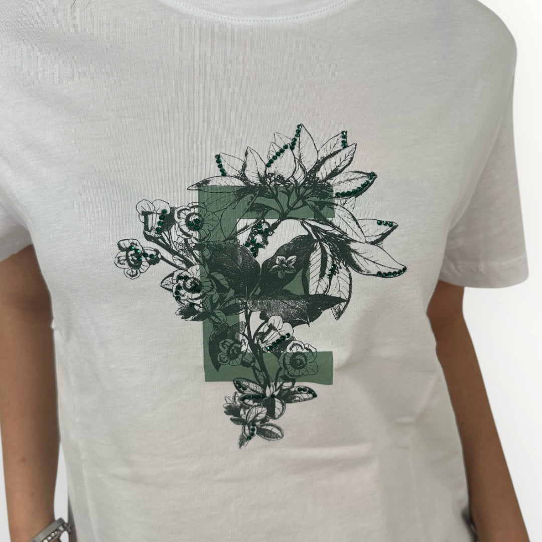 EMME MARELLA - T-SHIRT FOGLIA