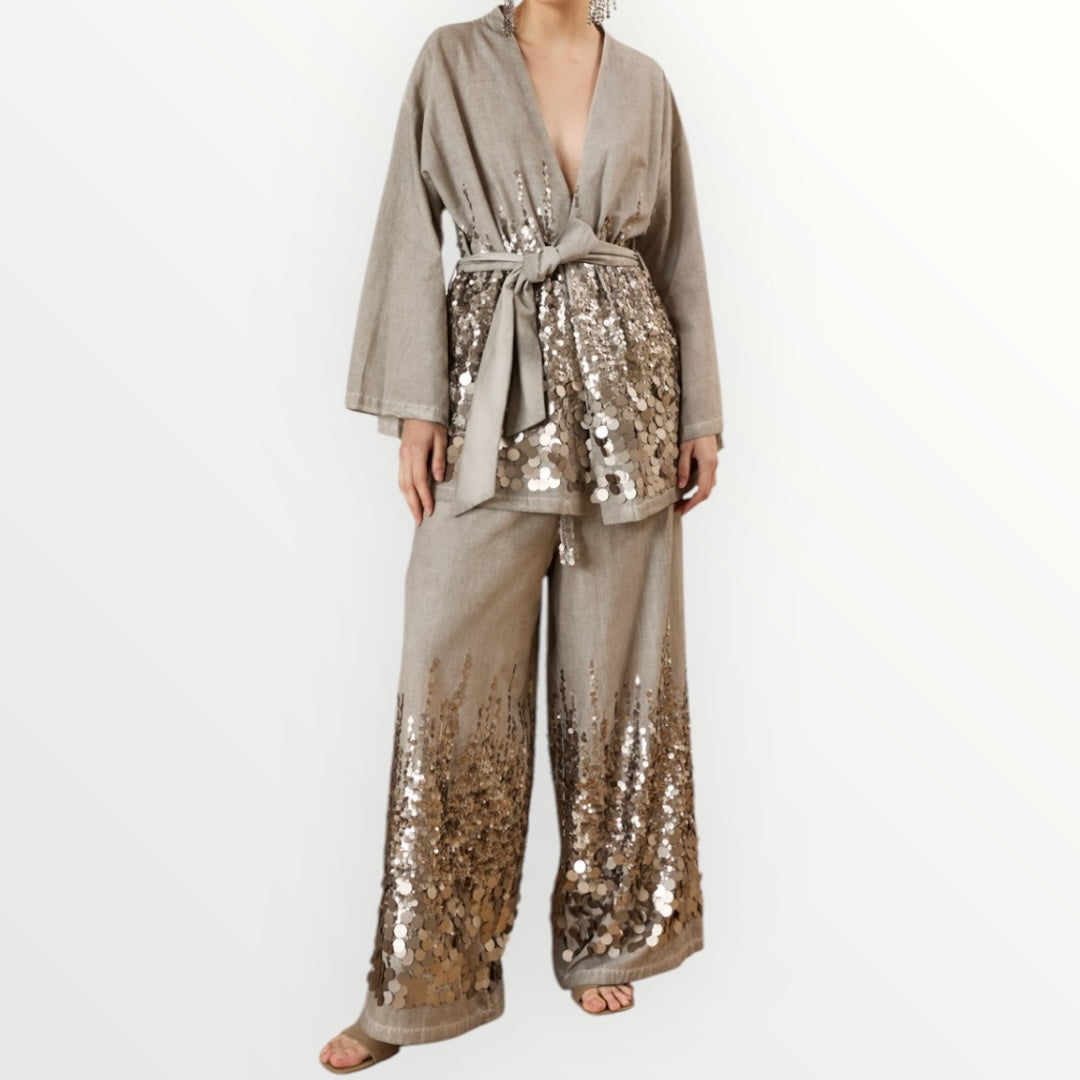 SOUVENIR - PANTALONE CON PAILLETTES