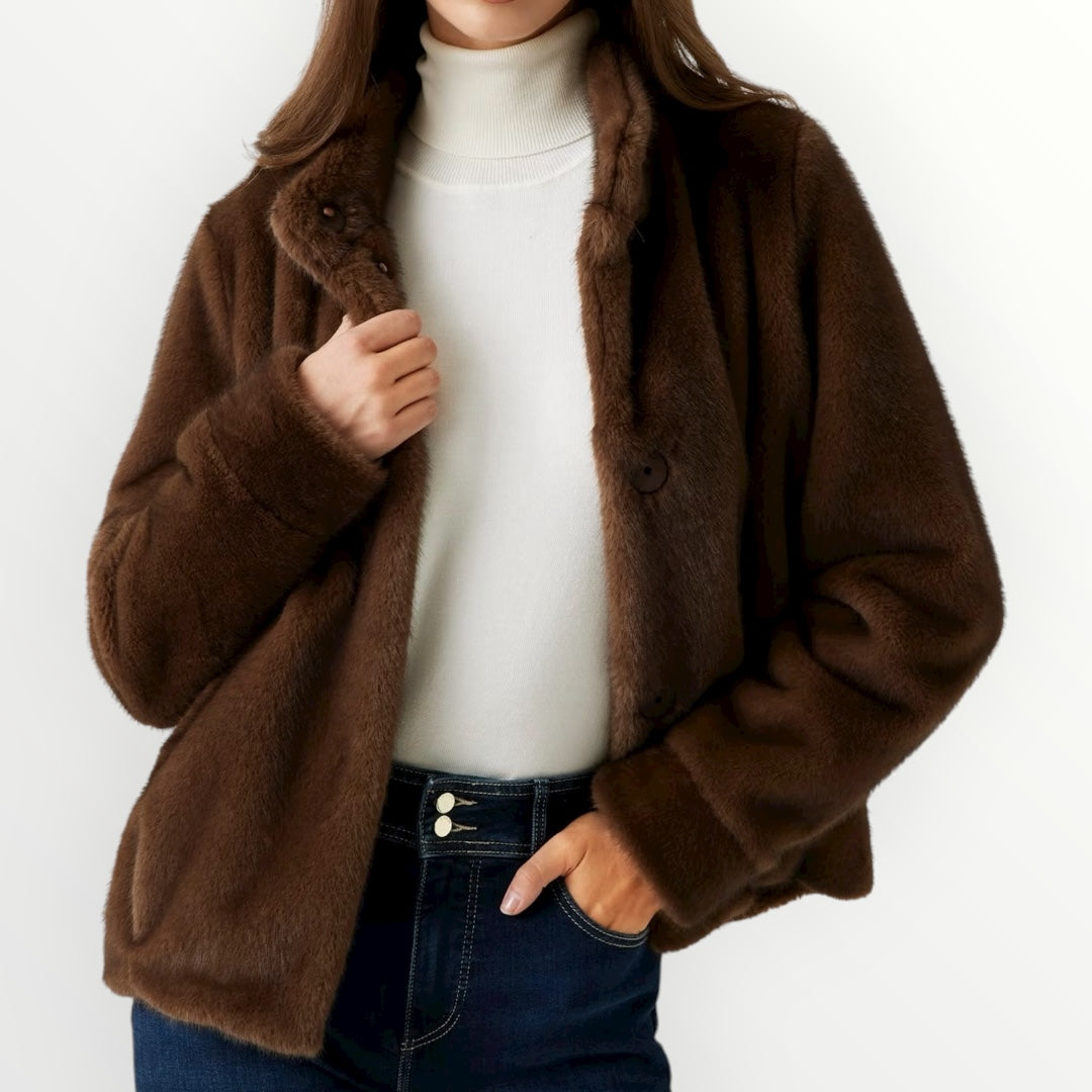 GUESS - GIACCA IN ECO PELLICCIA CON TASCHE