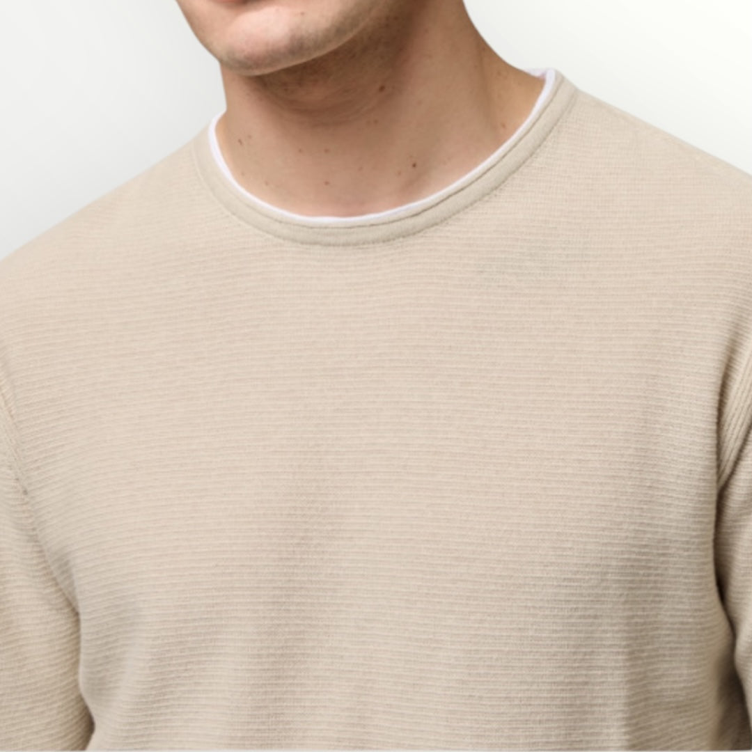 GIANNI LUPO - MAGLIA CON ORLI DOPPIATI