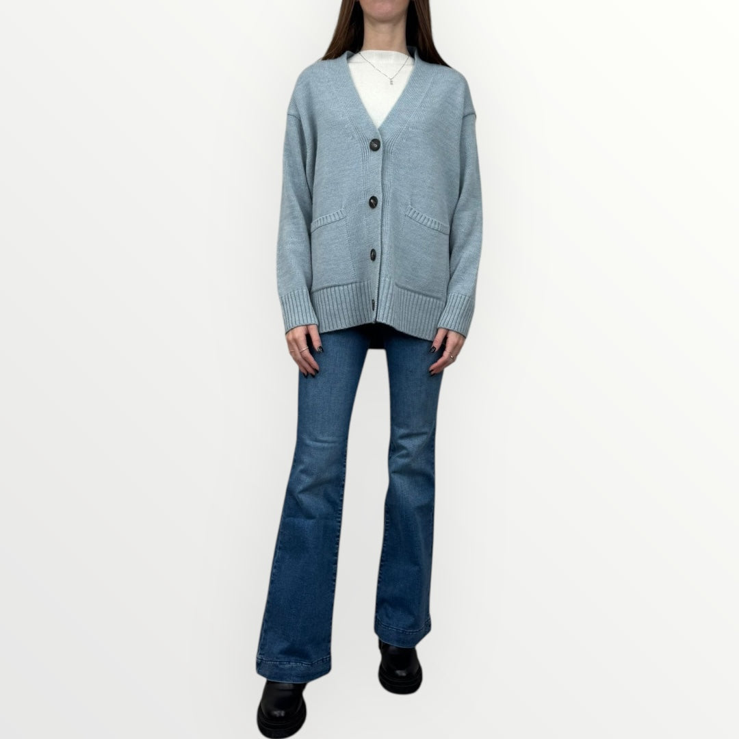 ANGELA DAVIS - CARDIGAN CON BOTTONI E TASCHE