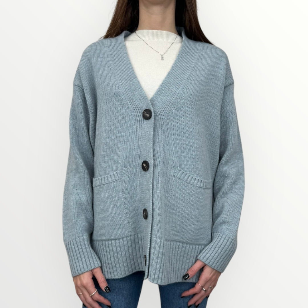 ANGELA DAVIS - CARDIGAN CON BOTTONI E TASCHE