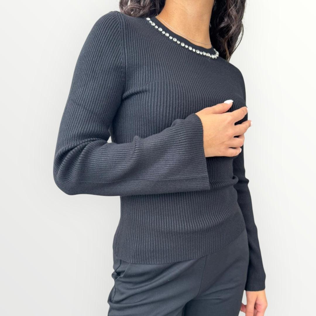 ONLY - MAGLIA A COSTINE