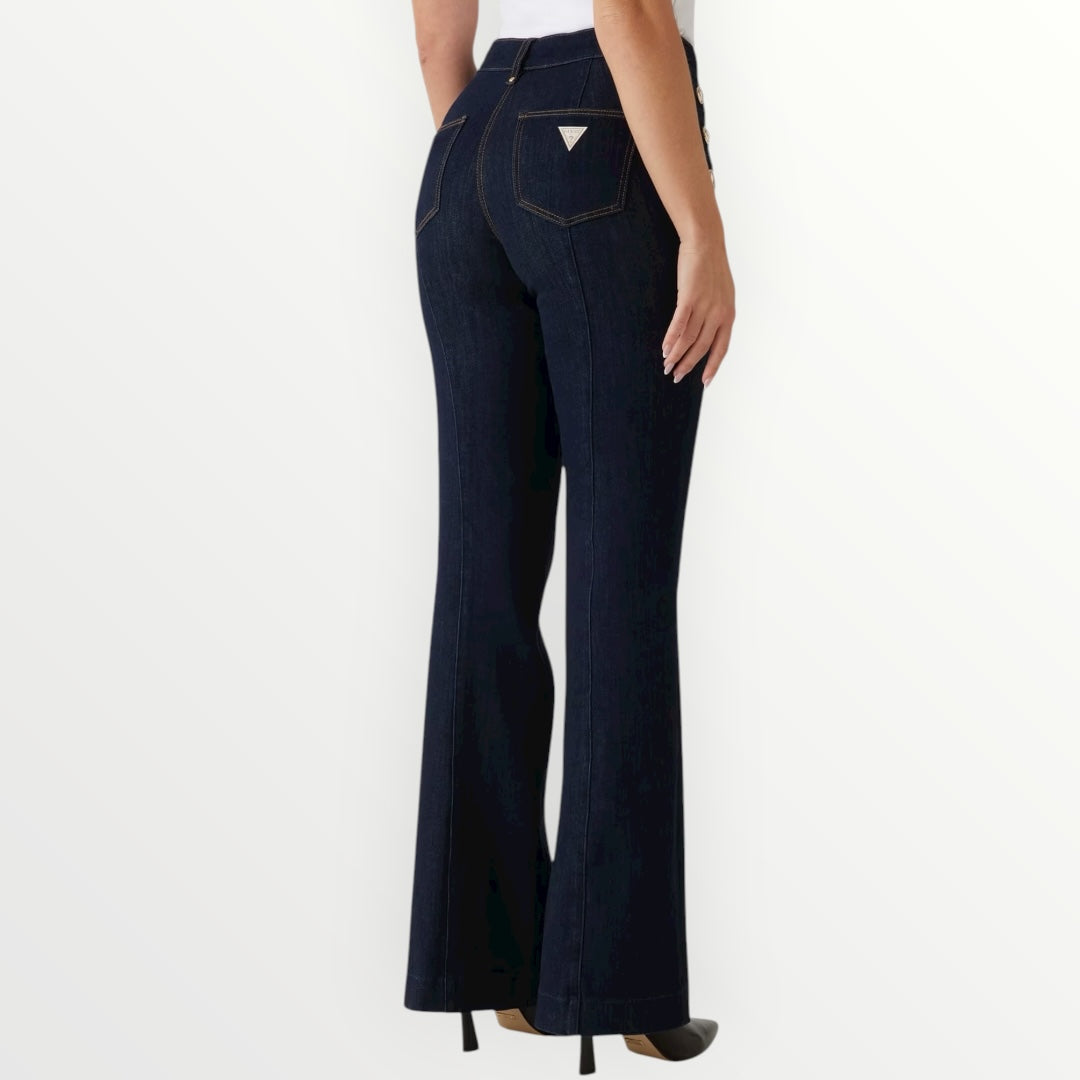 GUESS - JEANS A ZAMPO CON BOTTONI LATERALI