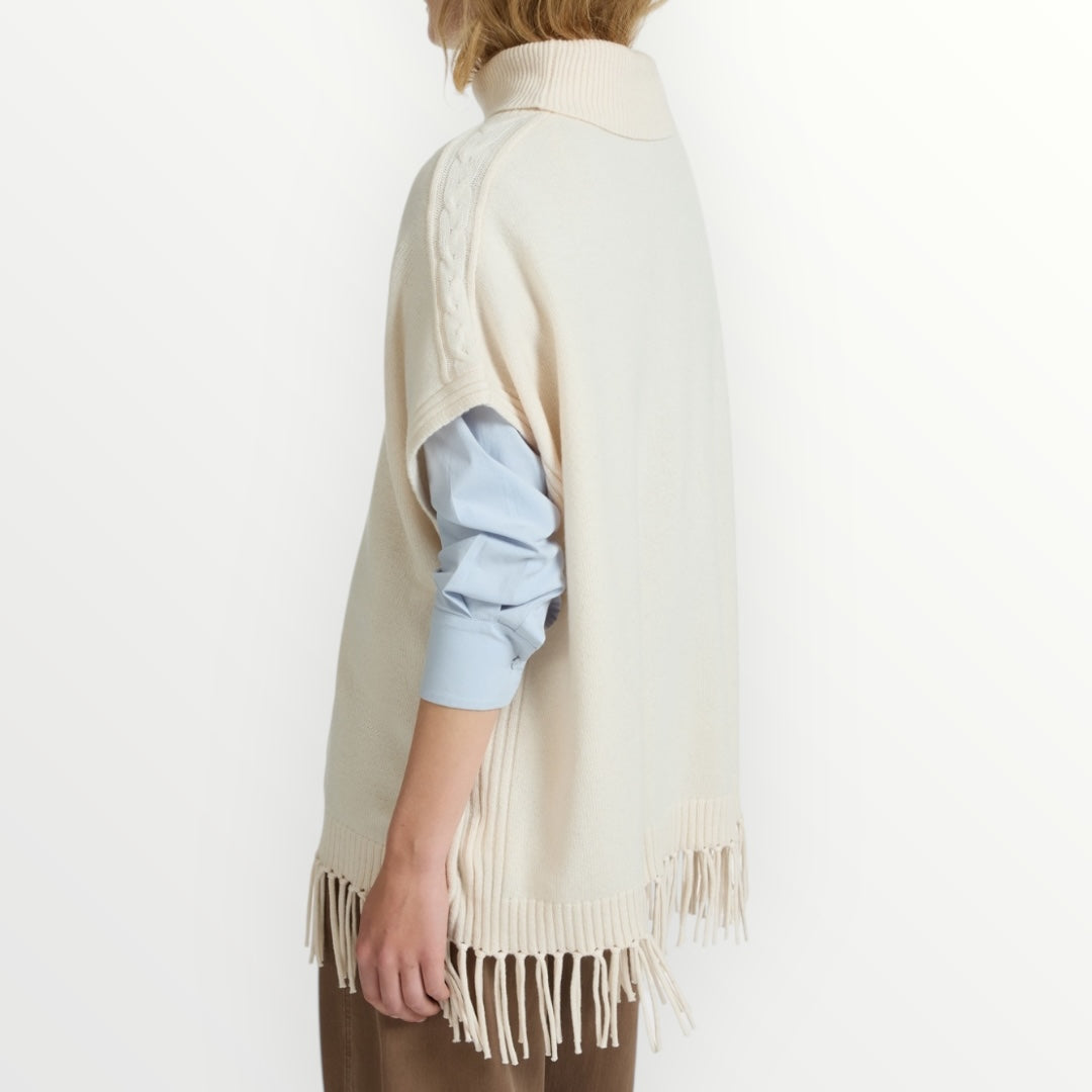ELENA MIRO' - PONCHO IN PURA LANA