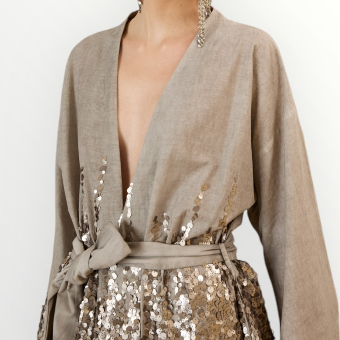 SOUVENIR - KIMONO CON PAILLETTES