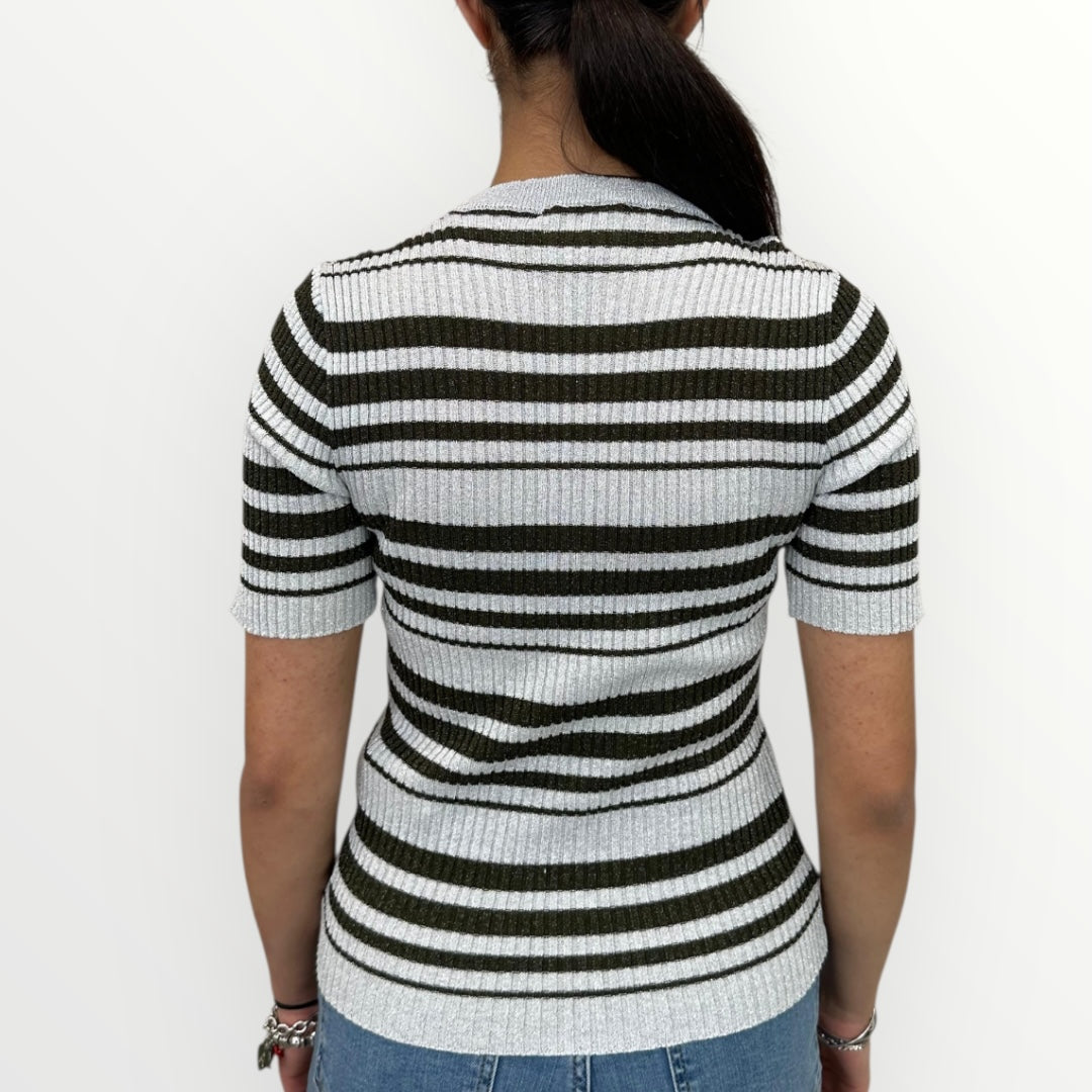 ANGELA DAVIS - MAGLIA IN LUREX A COSTINE