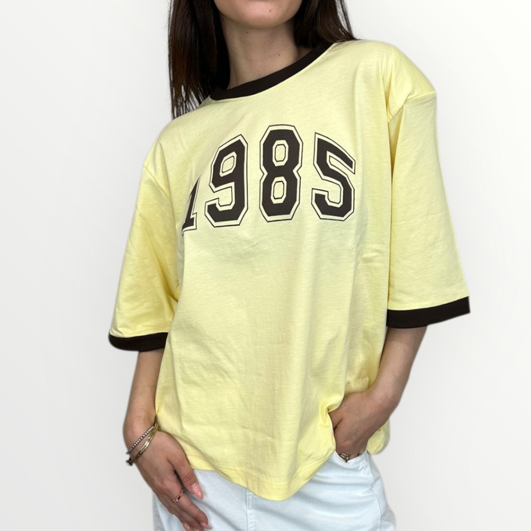 HAVEONE - T-SHIRT CON SPALLE IMBOTTITE