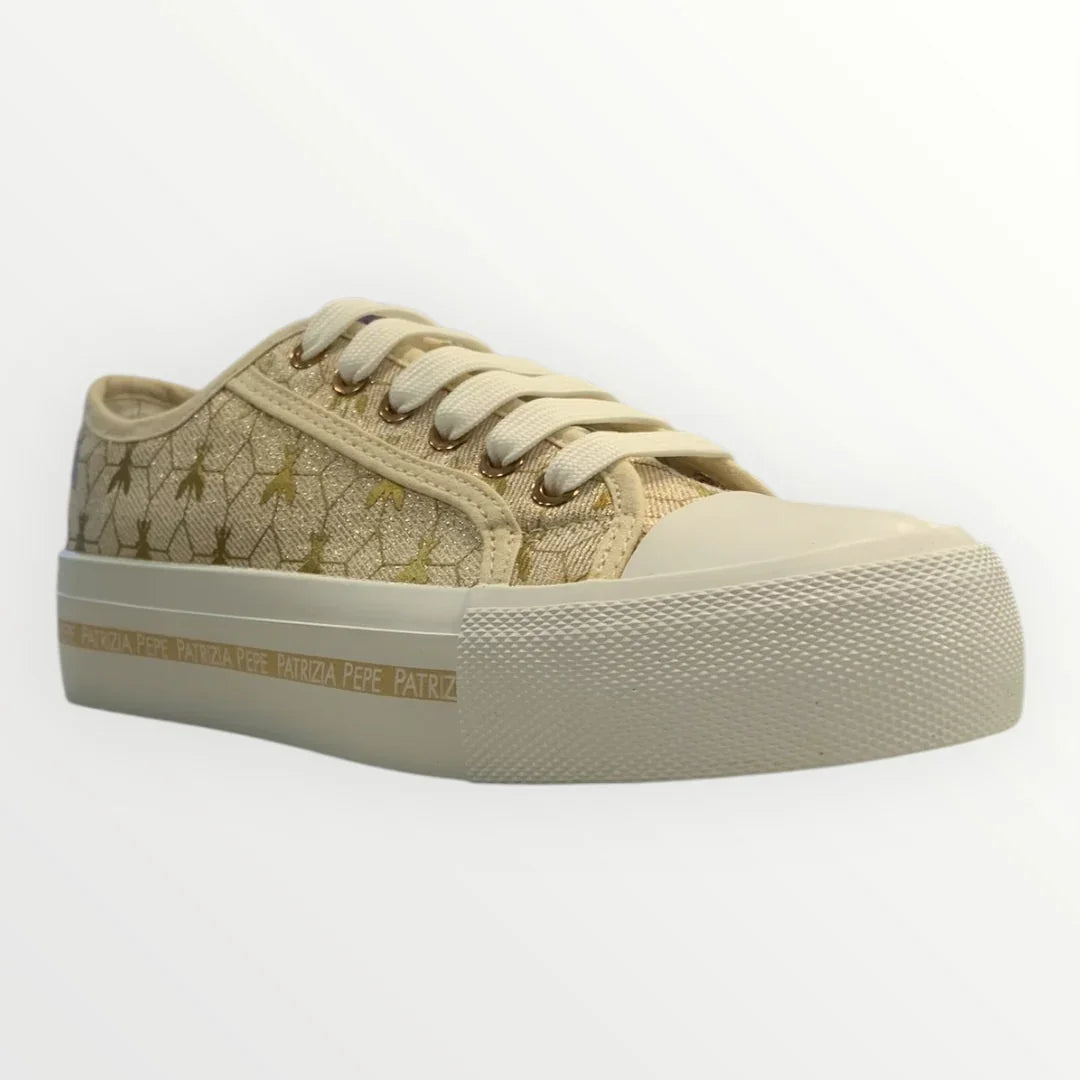 PATRIZIA PEPE - SNEAKER CON STAMPE DORATE