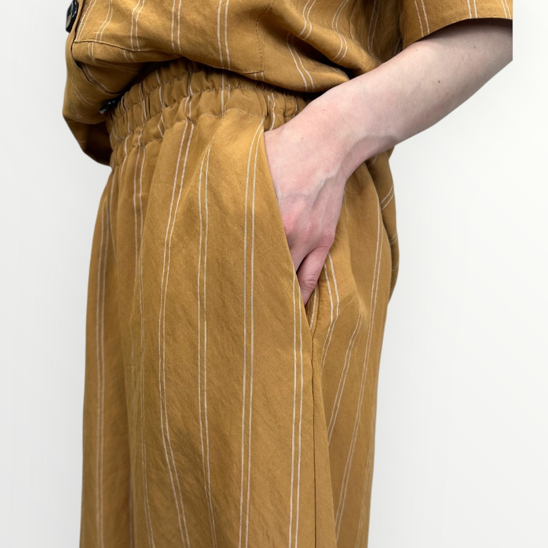 HAVEONE - PANTALONE GESSATO A PALAZZO