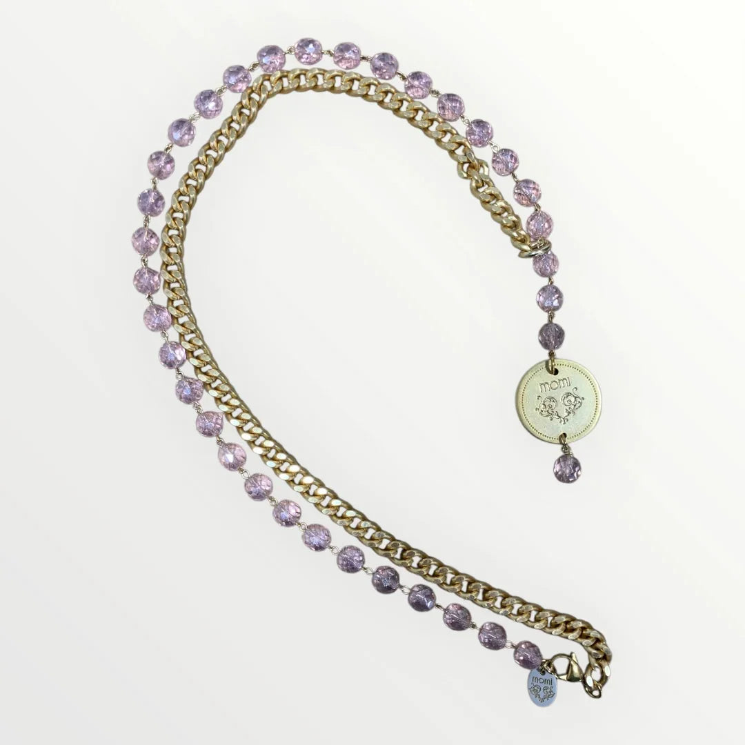 MOMI - COLLANA FRANCESCA LUNGA MEDAGLIA