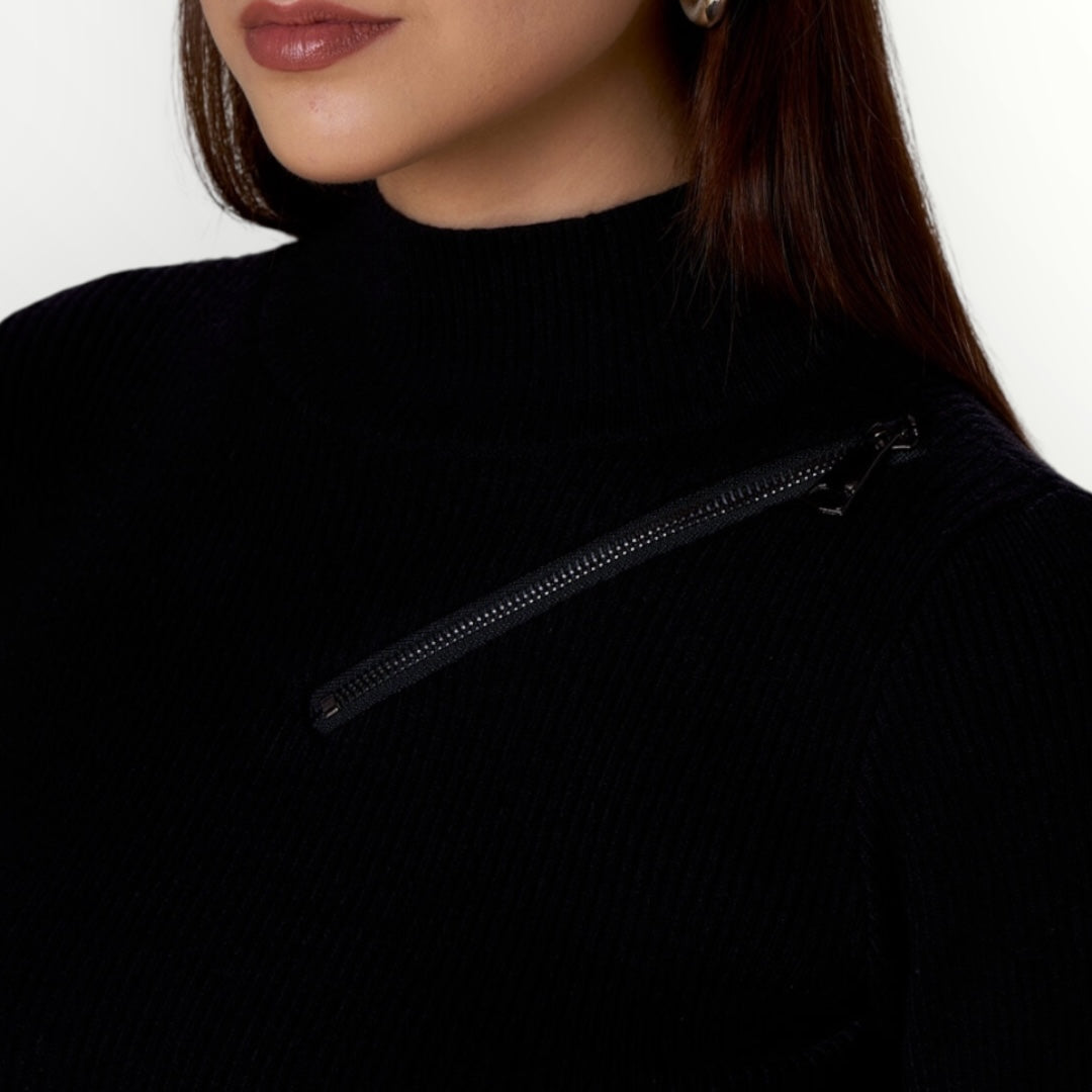 NO SECRETS - MAGLIA CON ZIP APRIBILE