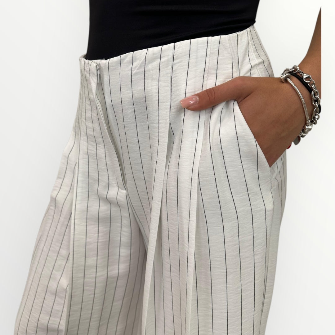 KING KONG - PANTALONE A PALAZZO GESSATO