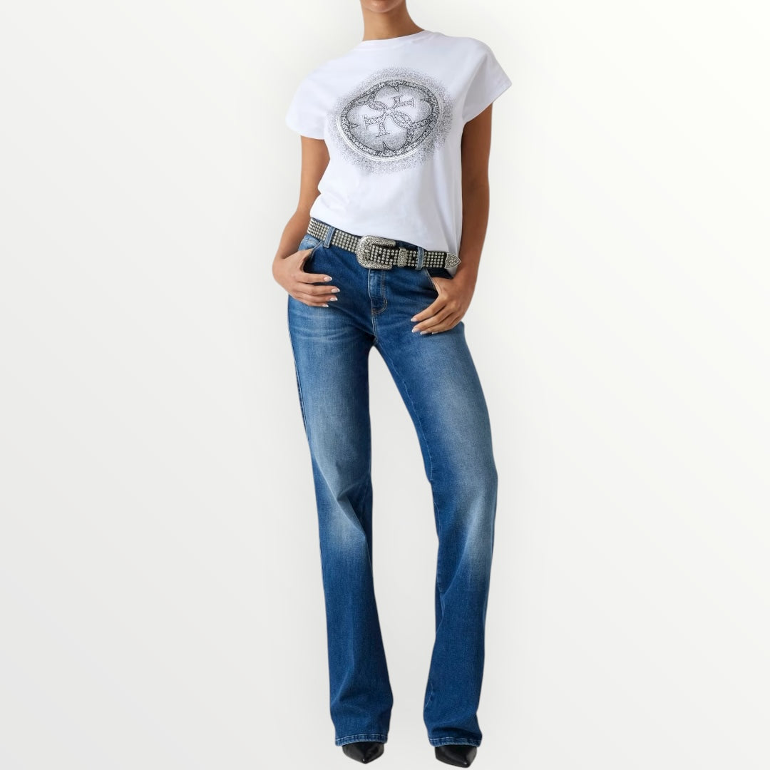 GUESS - T-SHIRT CON LOGO SFUMATO