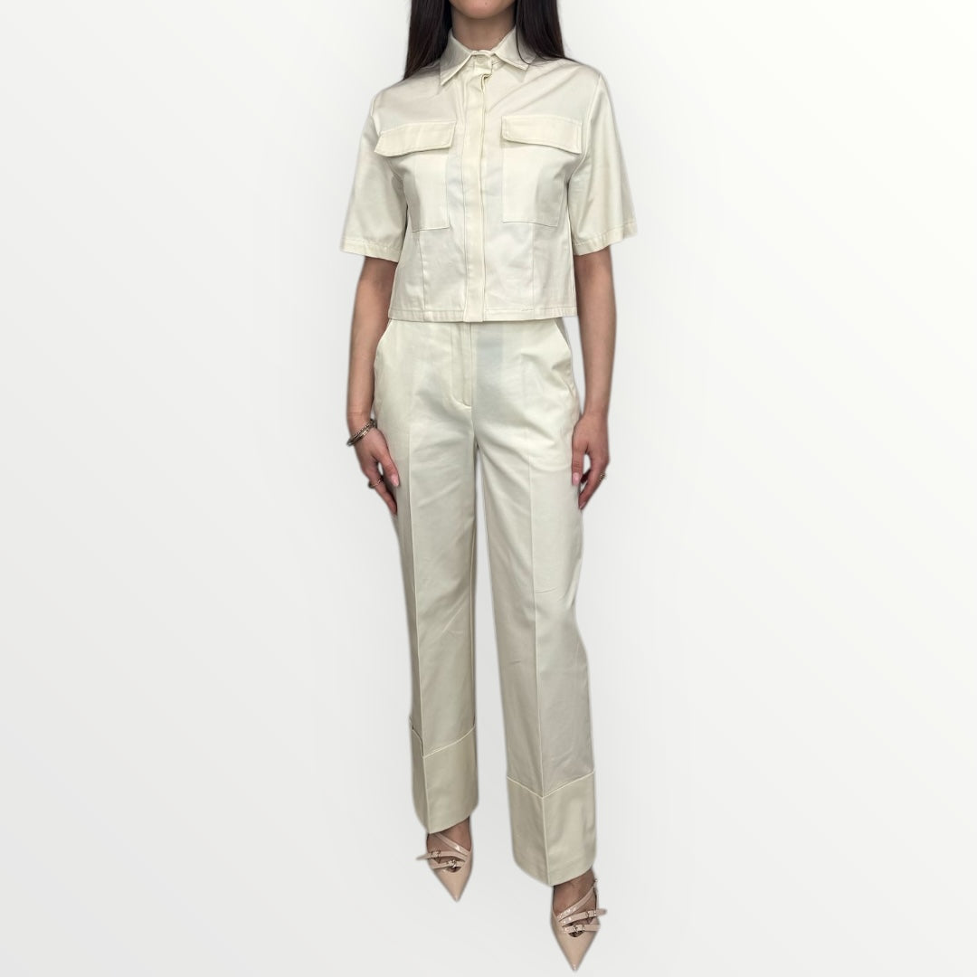 KING KONG - CAMICIA CROP A MANICHE CORTE