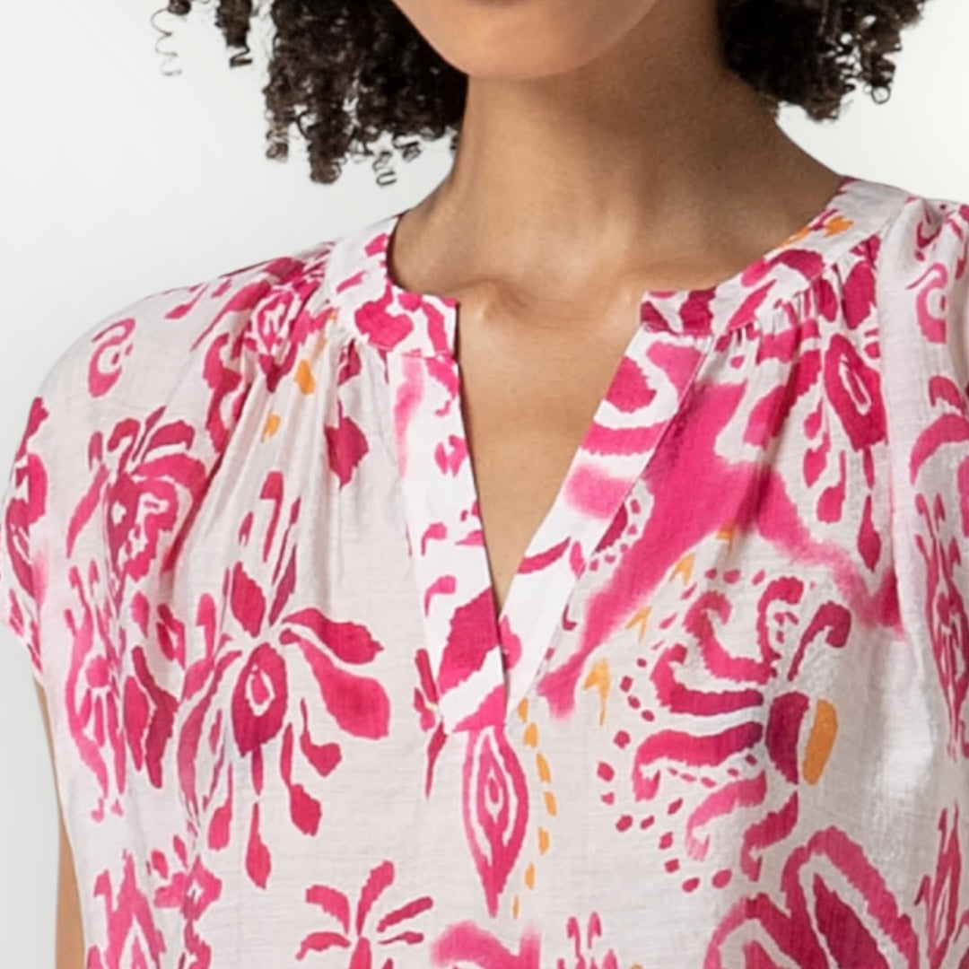 SURKANA - BLUSA CON COLLO ALLA COREANA
