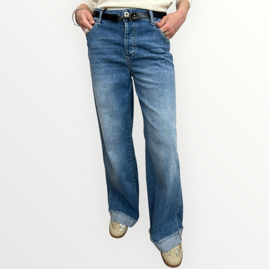 PLEASE - JEANS A PALAZZO