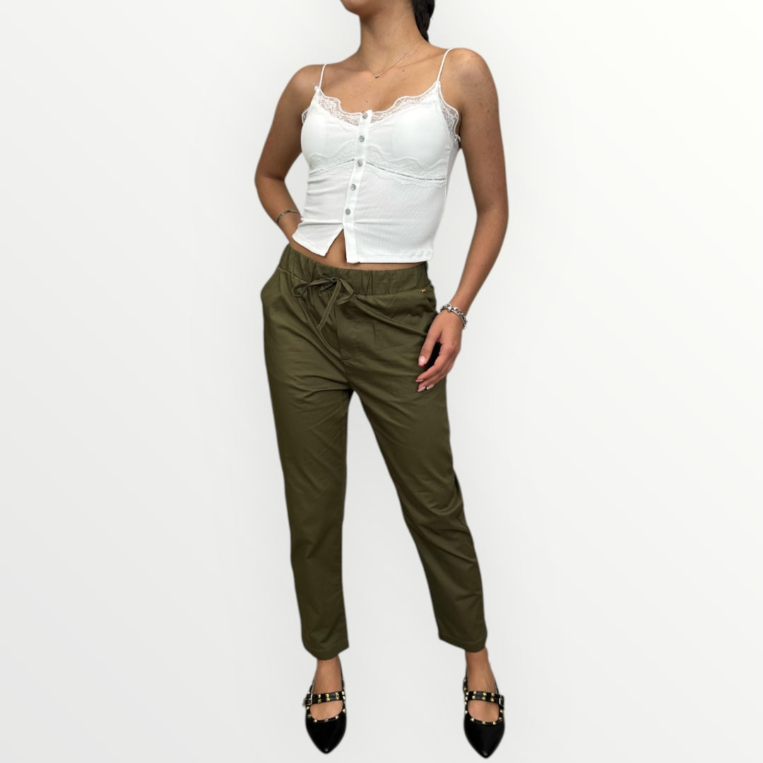 WHITE WISE - PANTALONE A SIGARETTA