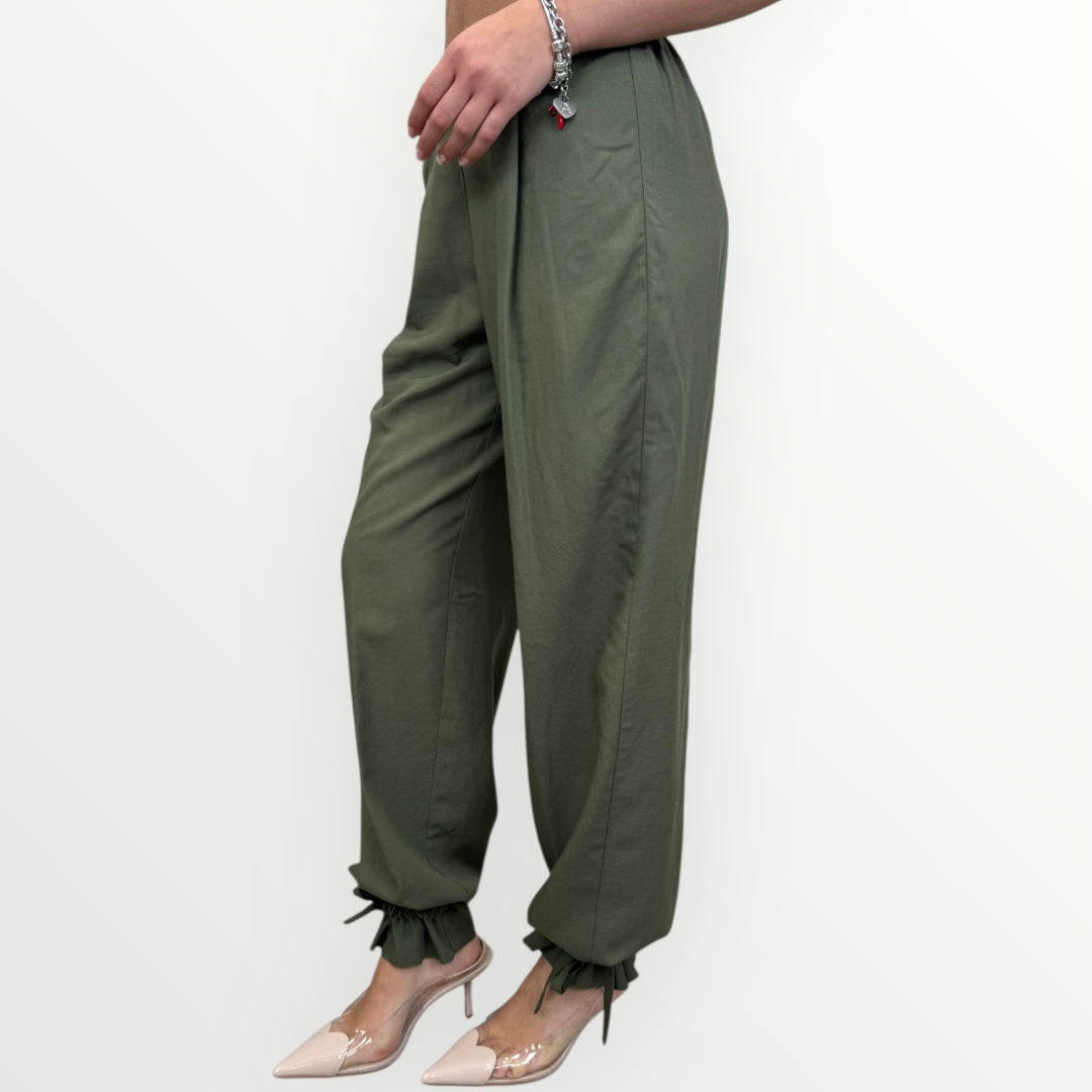 ANGELA DAVIS - PANTALONE CON LACCETTO SUL FONDO