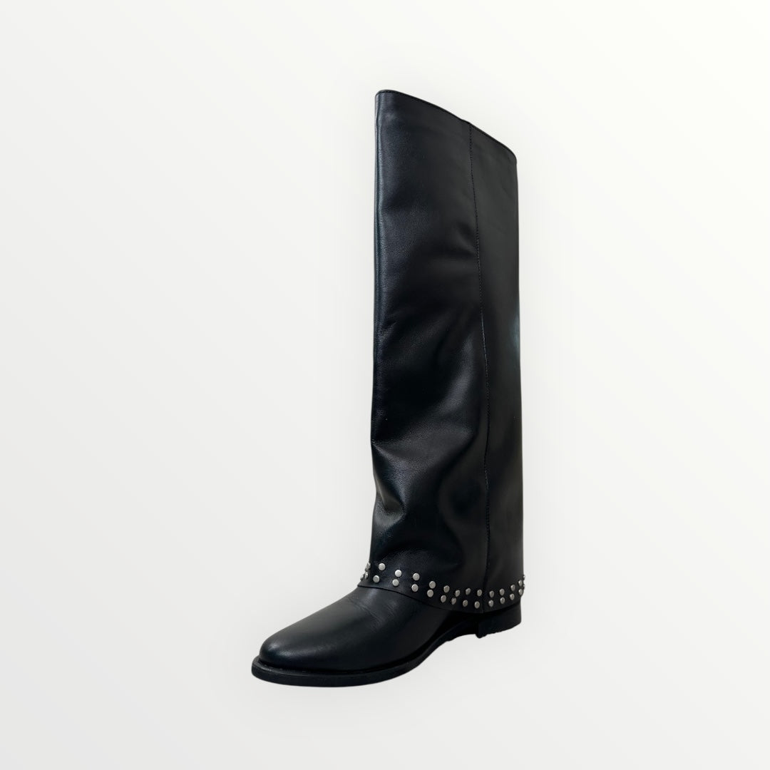 DIVINE FOLLIE - STIVALE CON RISVOLTO BORCHIATO