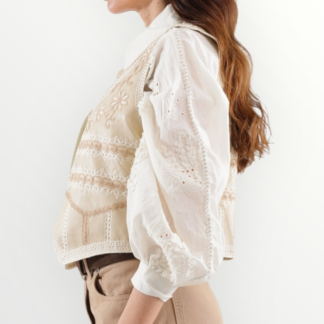 HAVEONE - GILET RICAMATO