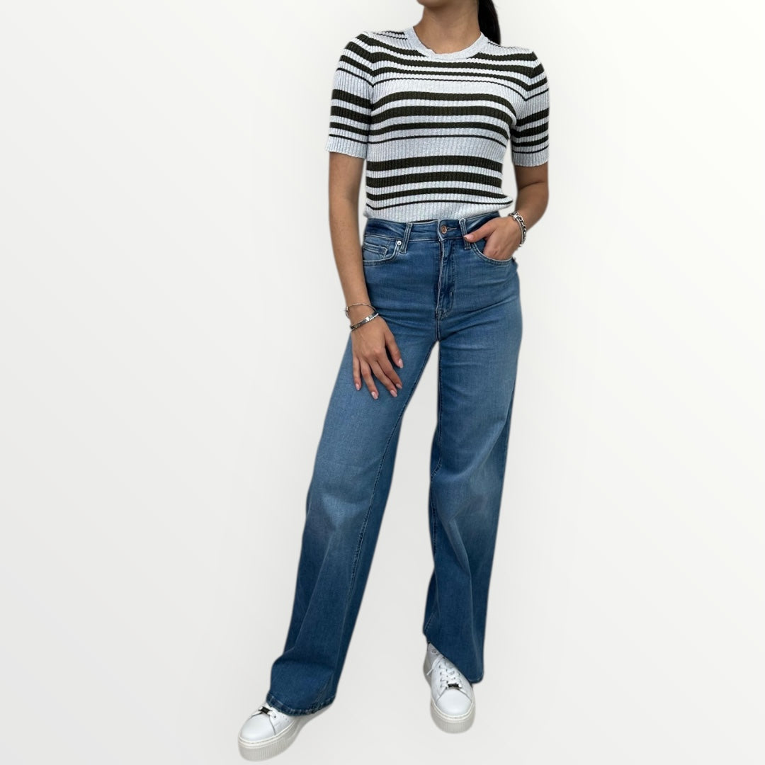 ANGELA DAVIS - MAGLIA IN LUREX A COSTINE