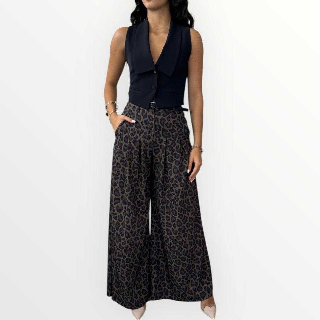 IMPERIAL - PANTALONE A PALAZZO CON PINCE