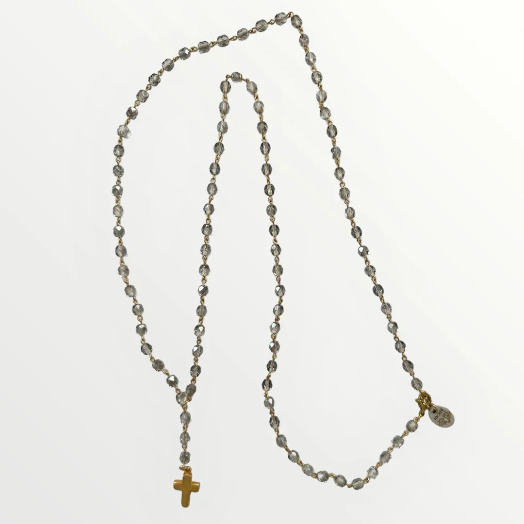 MOMI - COLLANA ROSARIO LUNGO CROCE