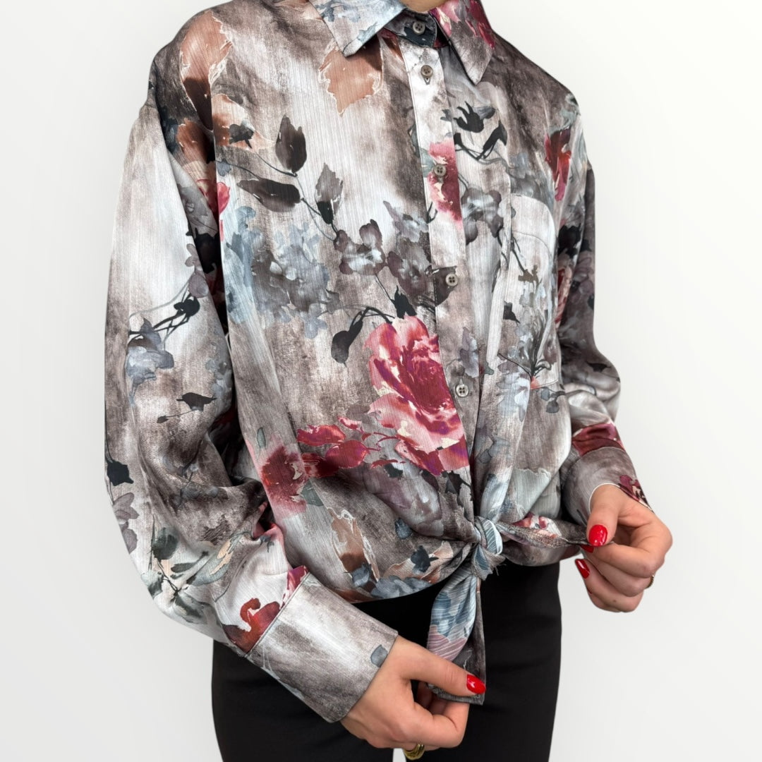 ANGELA DAVIS - CAMICIA STAMPA FLOREALE