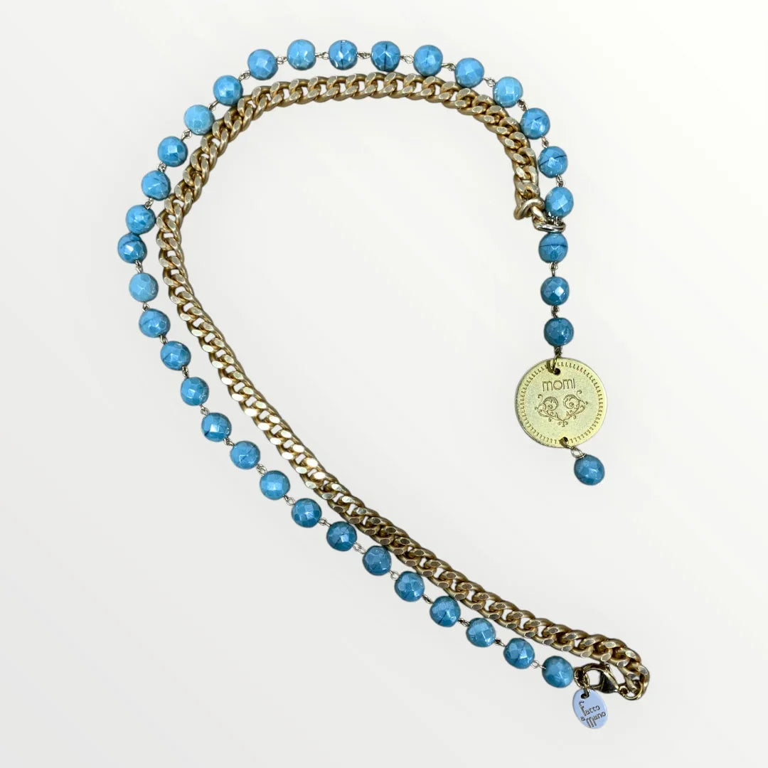 MOMI - COLLANA FRANCESCA LUNGA MEDAGLIA