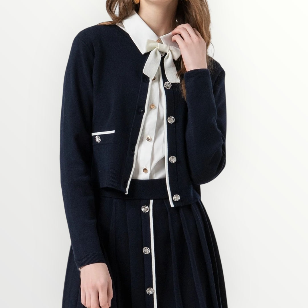 FRACOMINA - CARDIGAN CON BOTTONI GIOIELLO