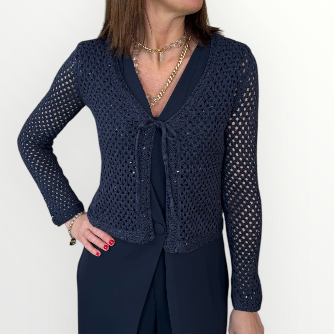 EMME MARELLA - CARDIGAN PLATA