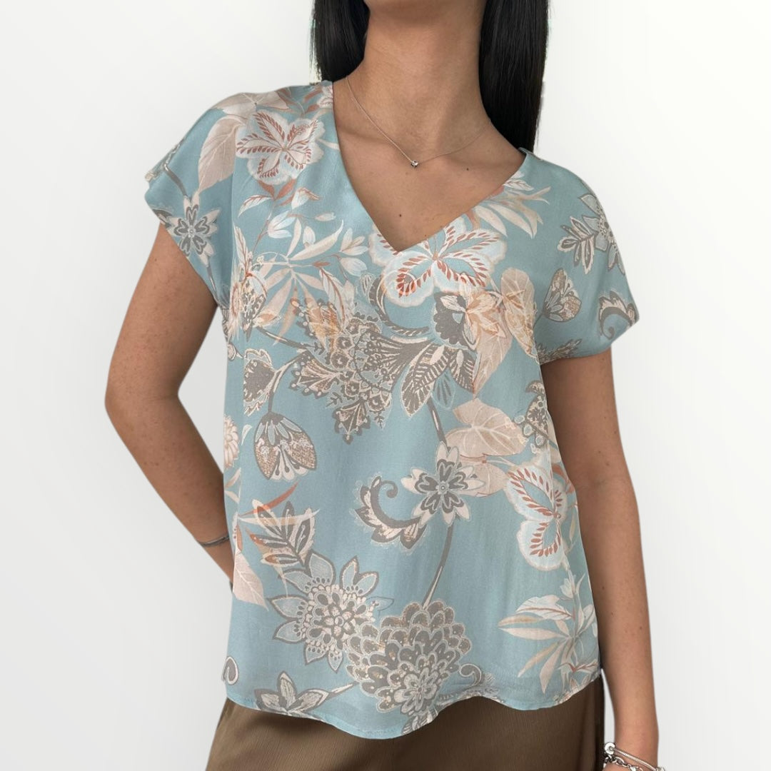 SANDRO FERRONE - BLUSA CON SCOLLO A V