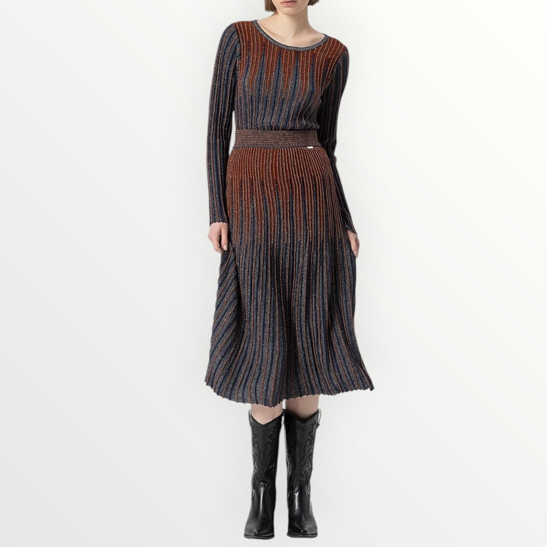 FRACOMINA - MAGLIA A COSTE CON LANA E LUREX