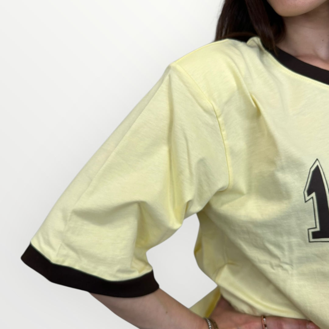 HAVEONE - T-SHIRT CON SPALLE IMBOTTITE