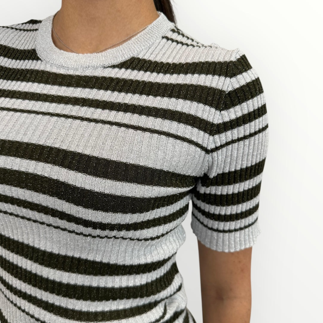 ANGELA DAVIS - MAGLIA IN LUREX A COSTINE