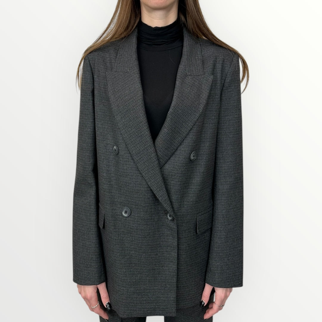 FERRONE - GIACCA DOPPIOPETTO IN CHECK