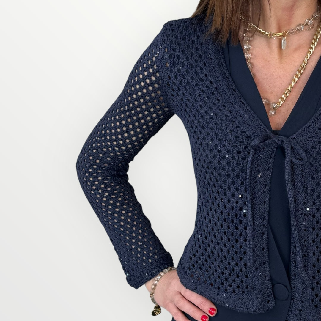 EMME MARELLA - CARDIGAN PLATA